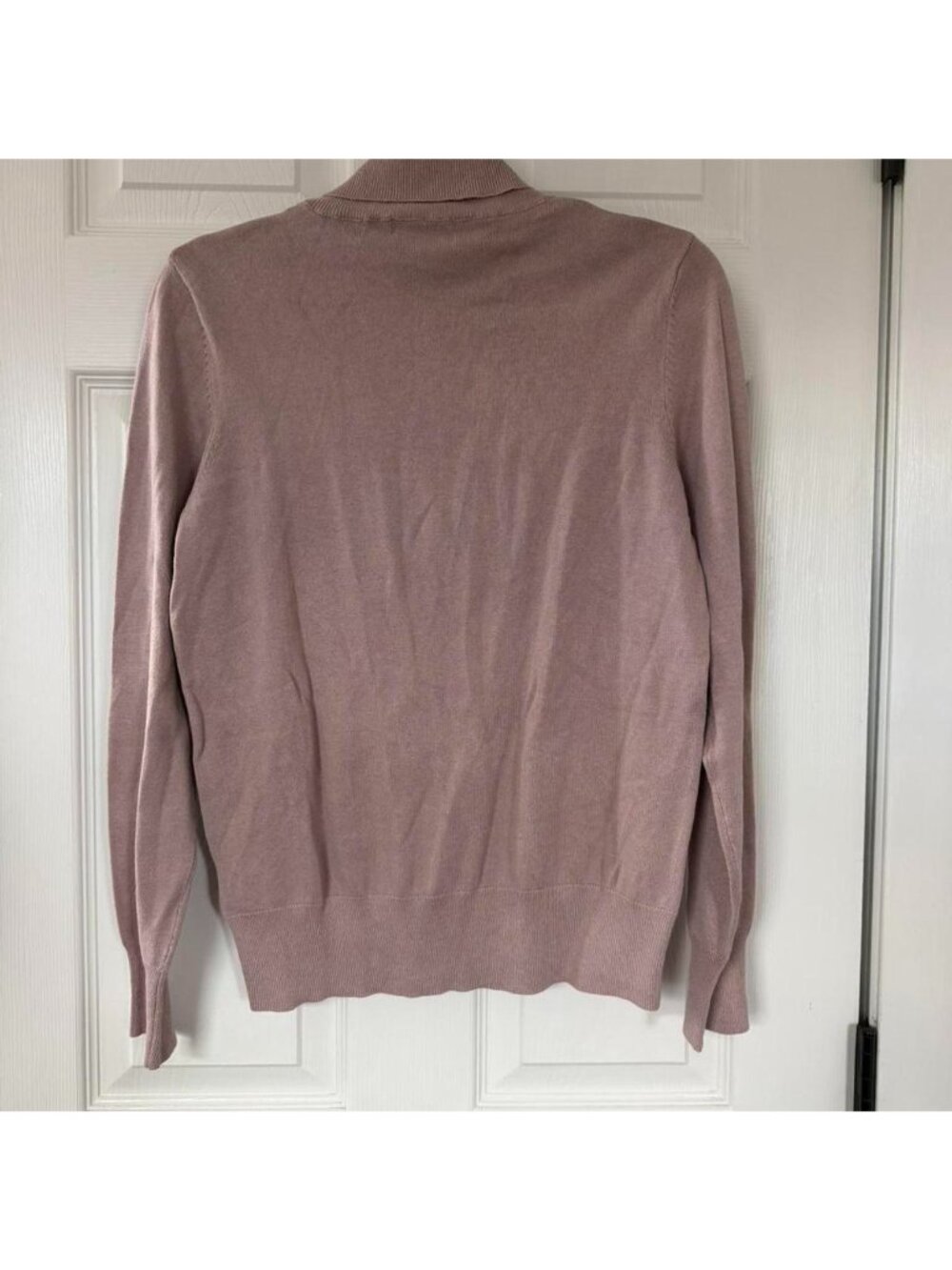 NWT H&M Pink Turtleneck Ribbed-Knit Sweater Size M - Picture 5 of 7